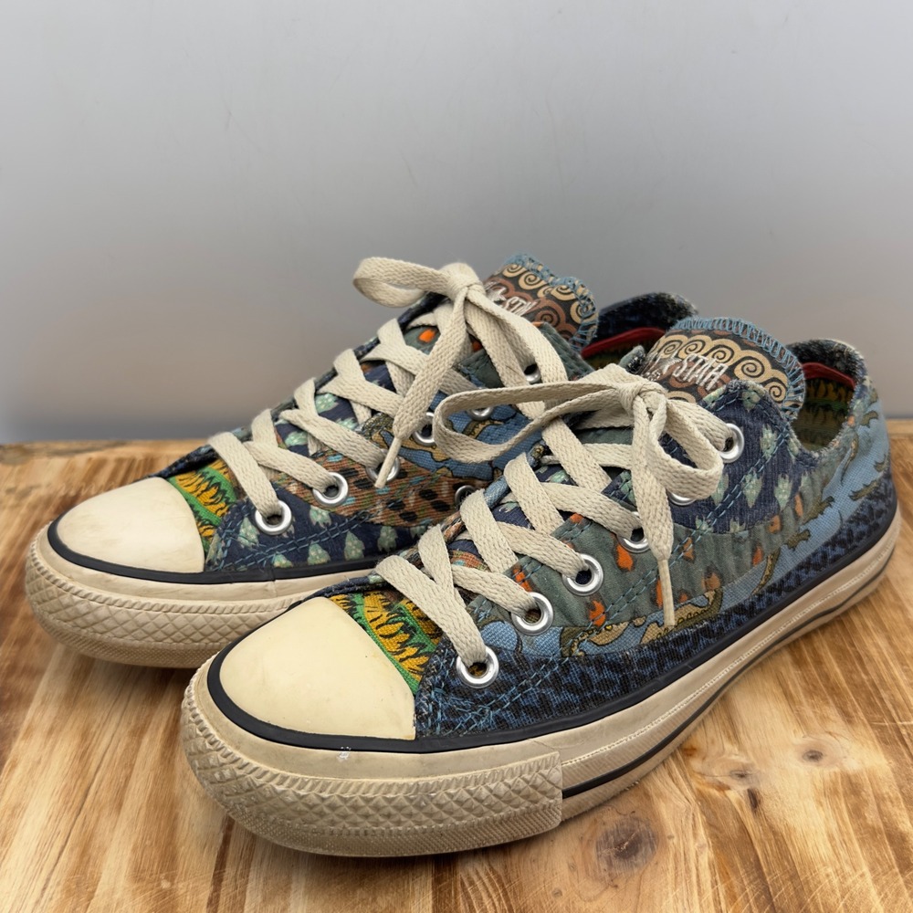 Converse All Star Dinosaur Multi Color Low Top 2008 Womens 6.5 Rare Sneakers